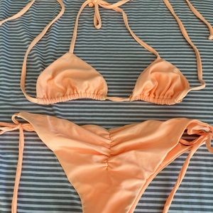 Beach Riot Peachy Bikini Set